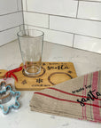 cutting board set: wood-burned | treats for santa set