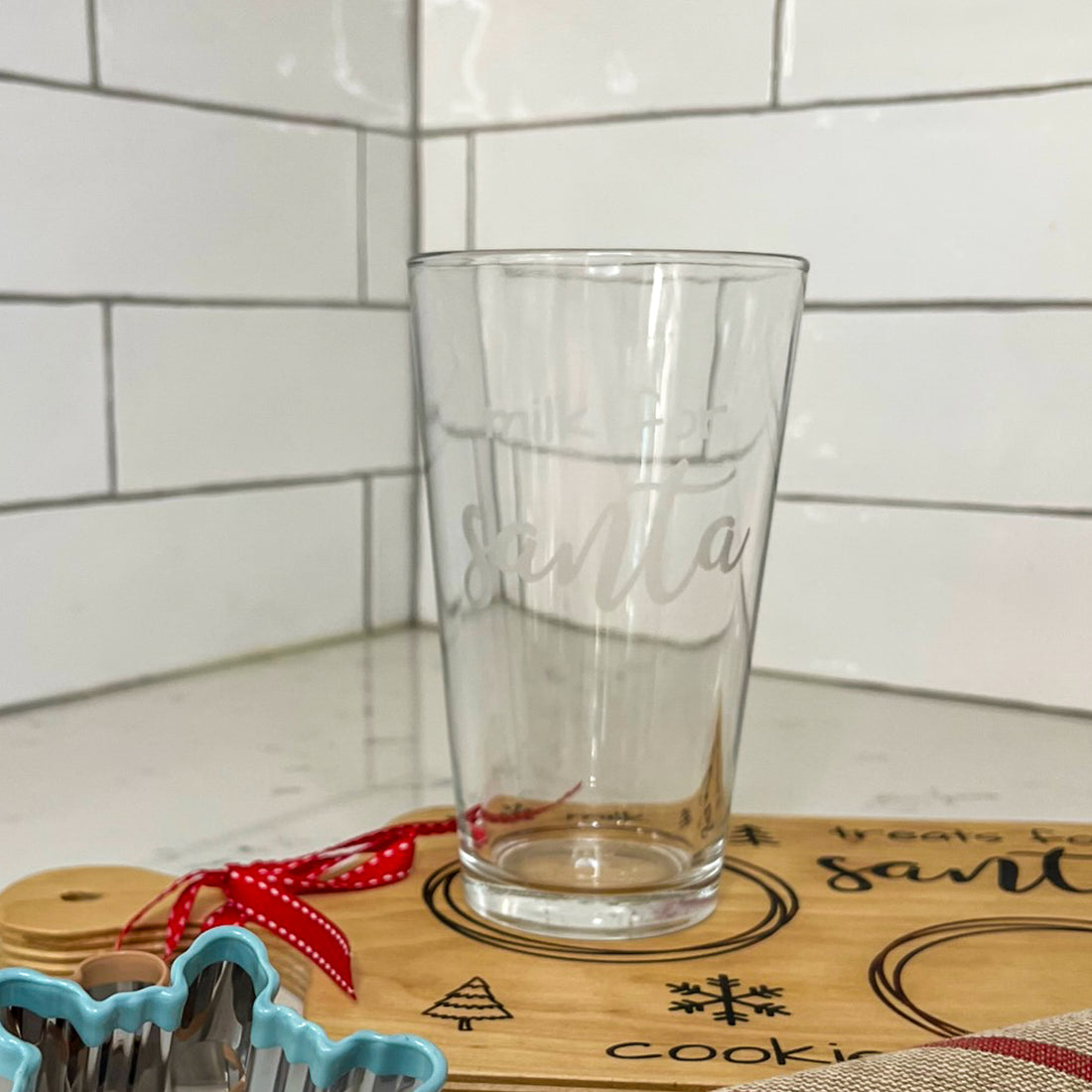 cutting board set: wood-burned | treats for santa set