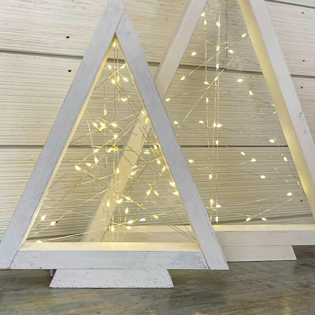 rustic triangle christmas tree