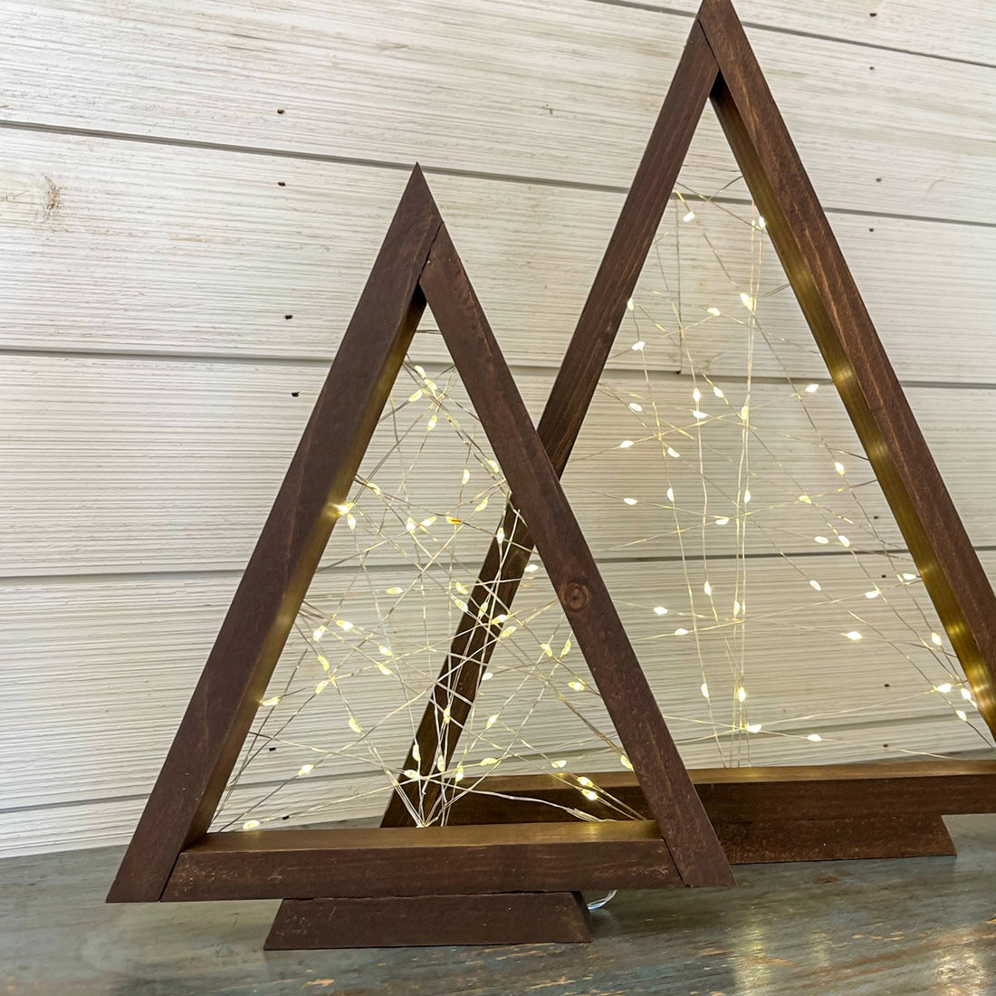 rustic triangle christmas tree