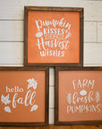 farm fresh pumpkins | framed