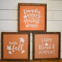farm fresh pumpkins | framed