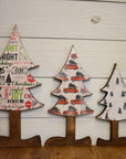 christmas trees, set of 3