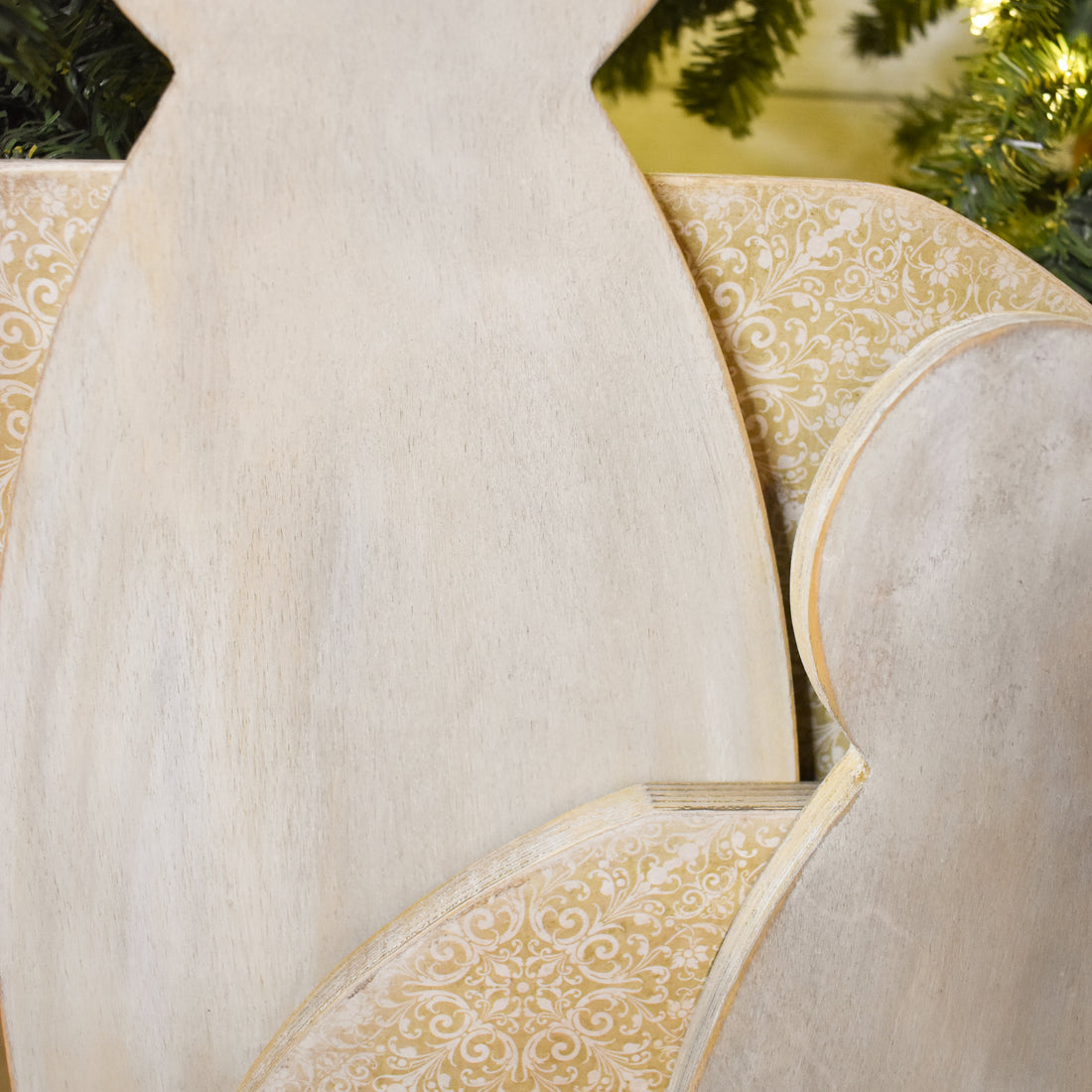 rustic angel with gold accents