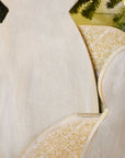 rustic angel with gold accents