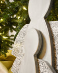 rustic angel with silver accents