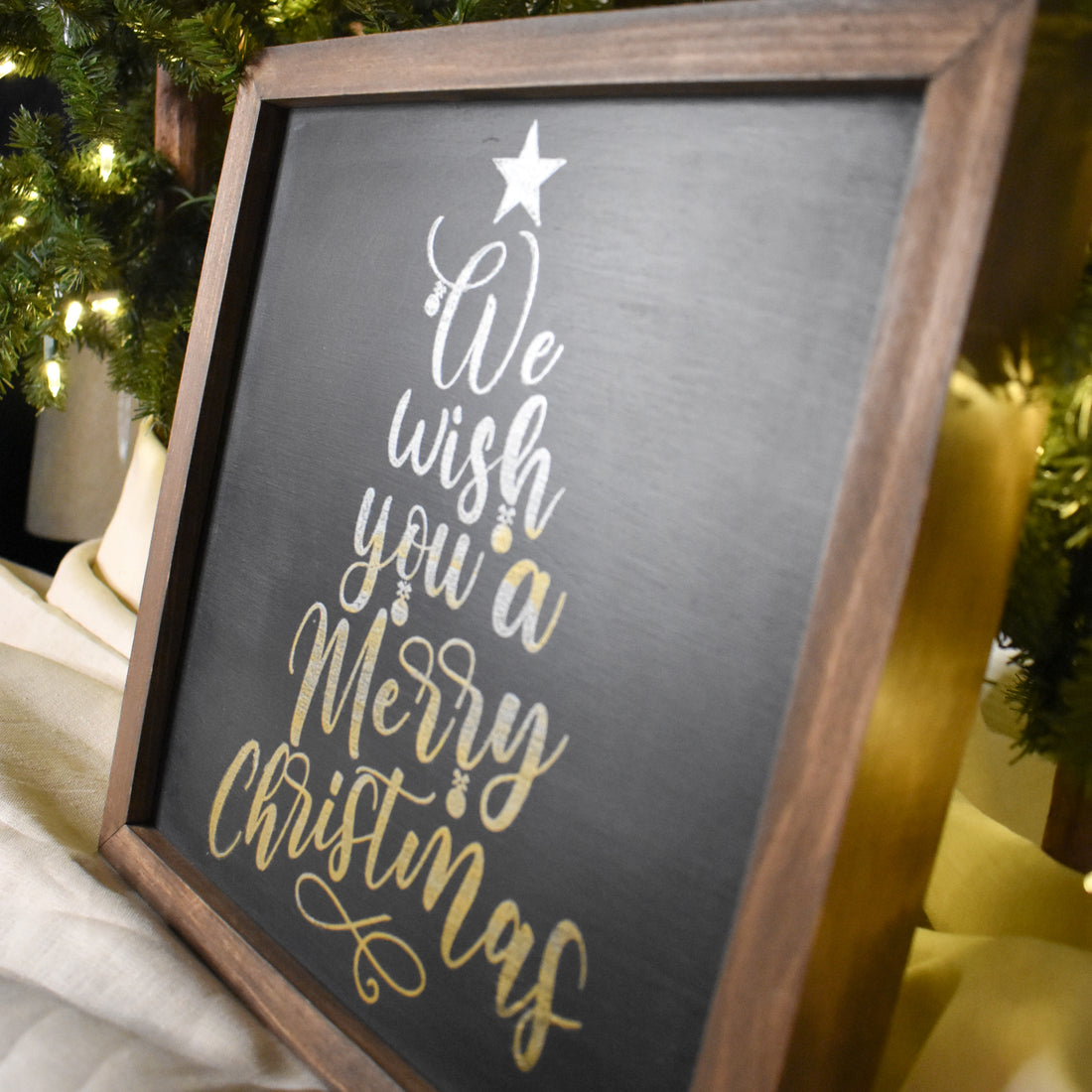 we wish you a merry christmas in silver and gold