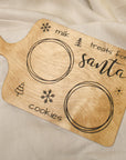 cutting board: wood-burned | treats for santa