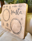 cutting board: wood-burned | treats for santa