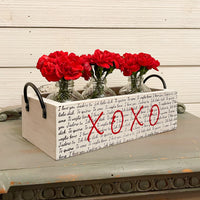 rustic brick-mold inspired wood box | i love you in many languages