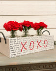 rustic brick-mold inspired wood box | i love you in many languages