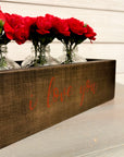 rustic brick-mold inspired wood box | i love you