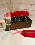 rustic brick-mold inspired wood box | i love you
