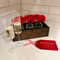 rustic brick-mold inspired wood box | i love you