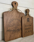 cutting board: wood-burned | la boulangerie