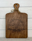 cutting board: wood-burned | la boulangerie