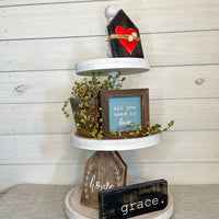 rustic tiered tray