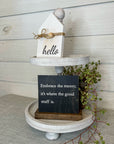 rustic tiered tray
