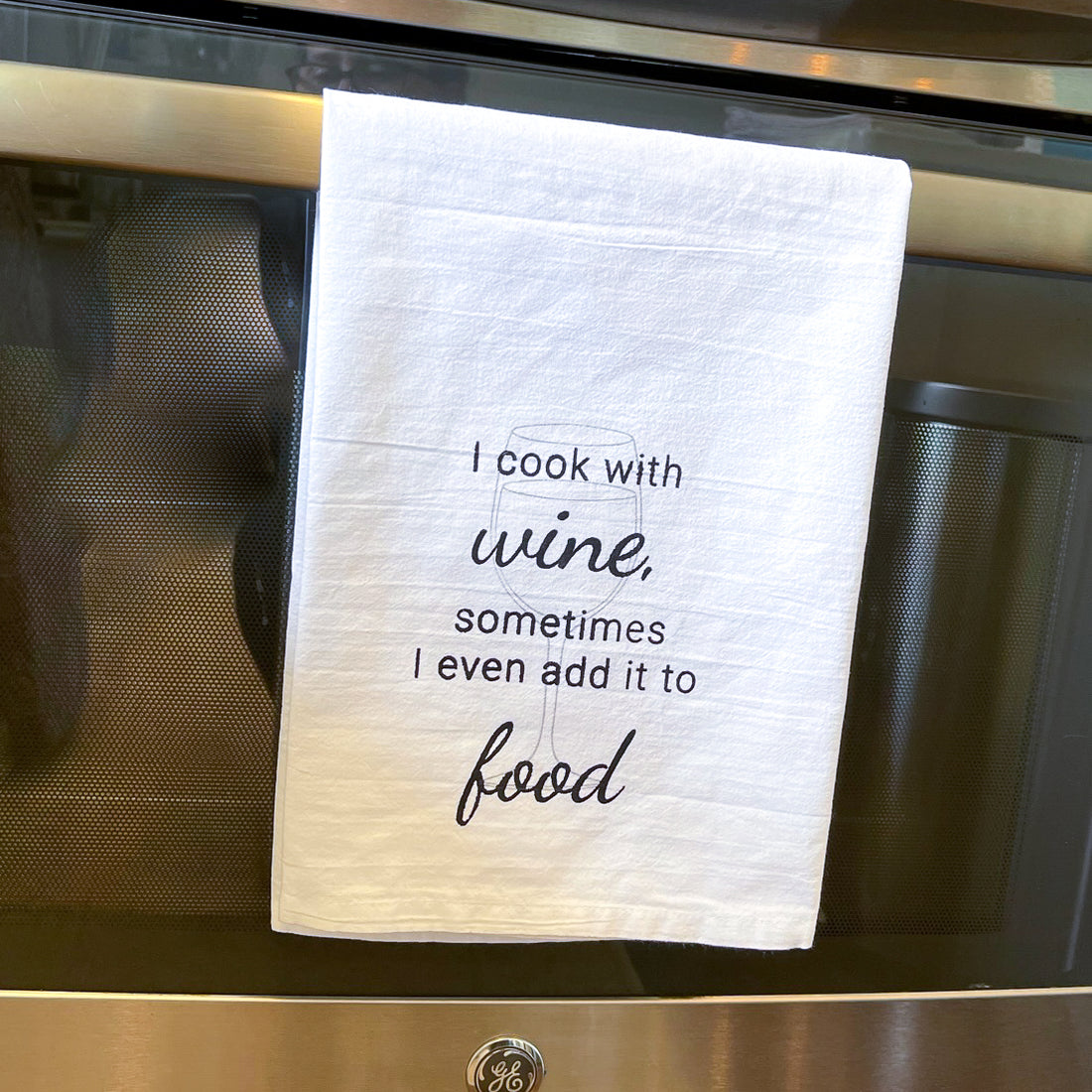 dish towel: assorted food and love sayings