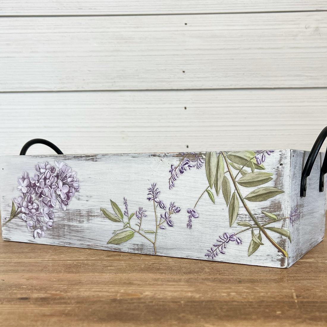 rustic brick-mold inspired wood box