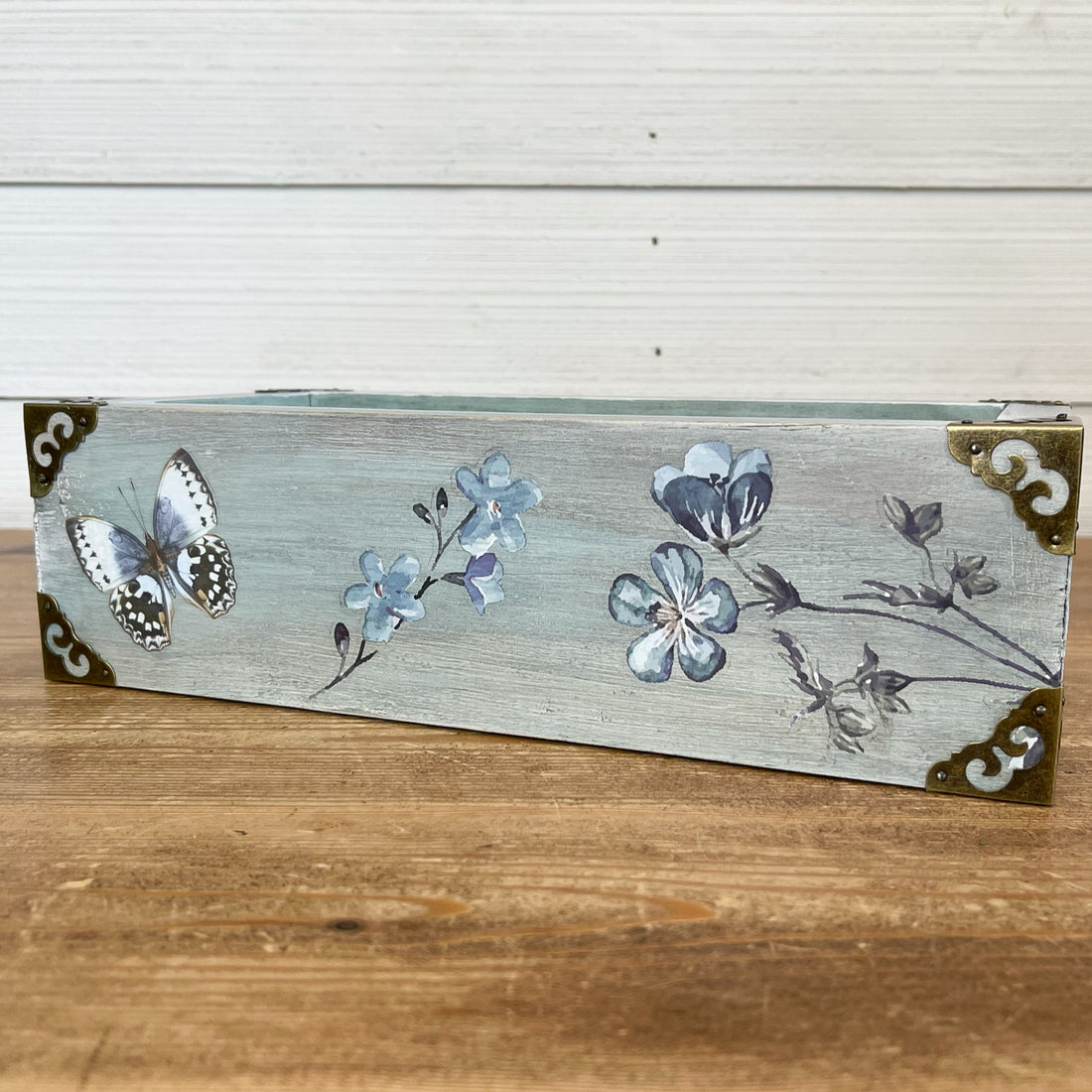 rustic brick-mold inspired wood box