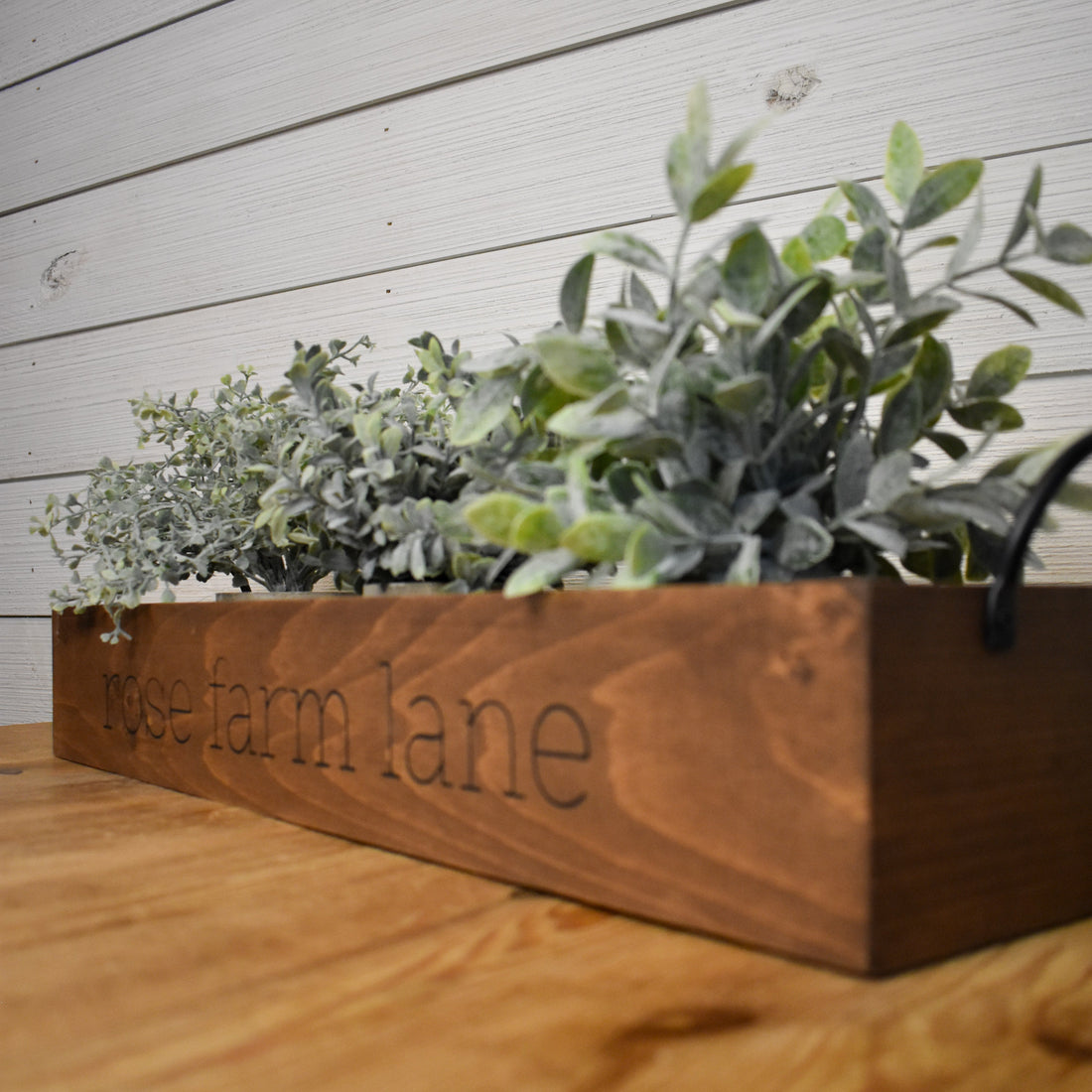 rustic brick-mold inspired wood box | long