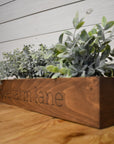 rustic brick-mold inspired wood box | long