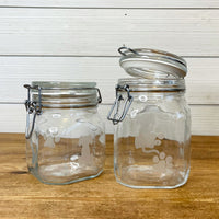 etched glass dog treat jar