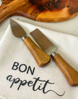 cutting board: wood-burned | bon appétit set