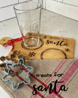 cutting board set: wood-burned | treats for santa set