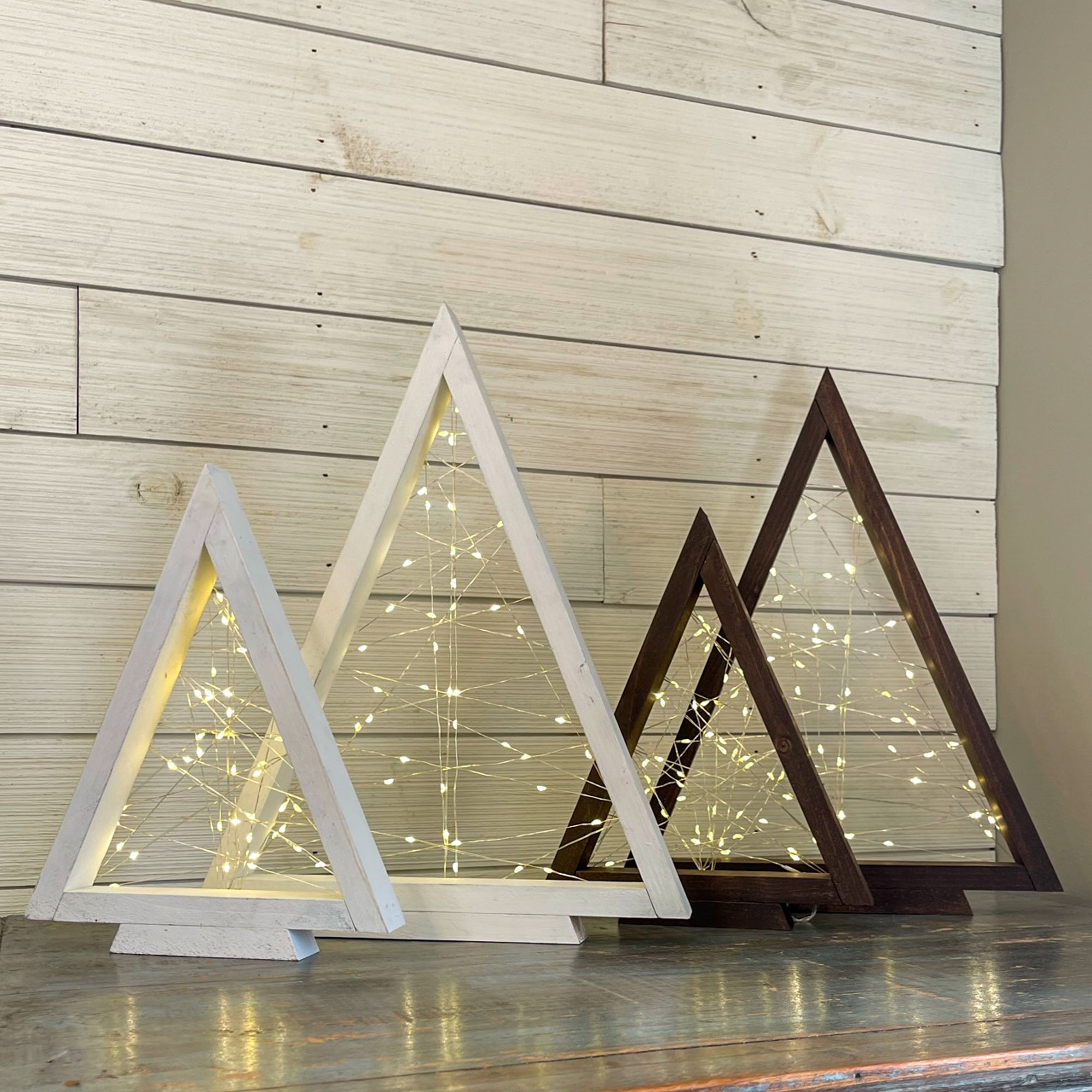 rustic triangle christmas tree