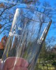 etched pint glass | various fun designs