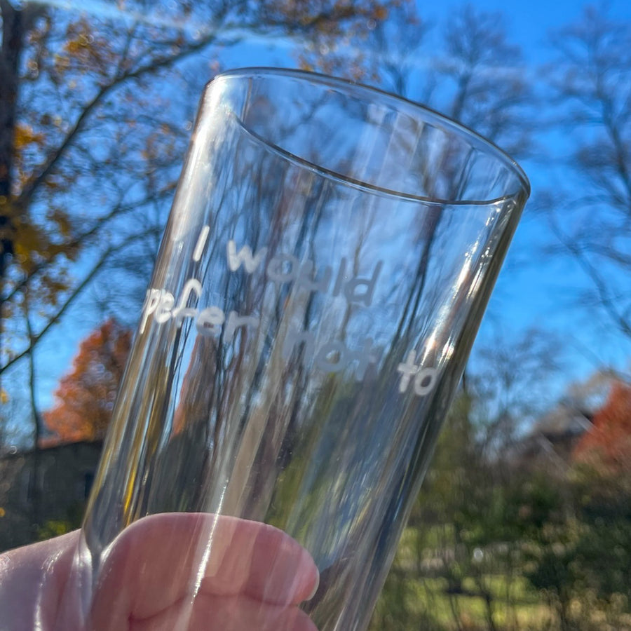 etched pint glass | various fun designs