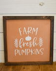farm fresh pumpkins | framed