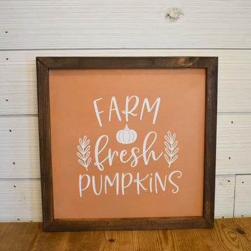 farm fresh pumpkins | framed