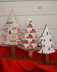 christmas trees, set of 3