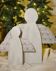 rustic angel with silver accents