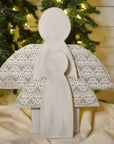 rustic angel with silver accents