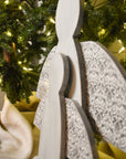 rustic angel with silver accents