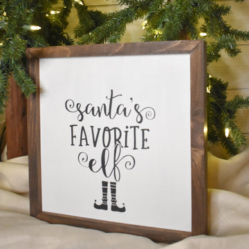 santa's favorite elf framed