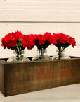 rustic brick-mold inspired wood box | i love you