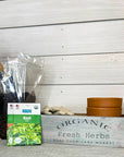 rustic brick-mold inspired wood box | organic herbs kit