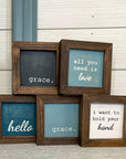 small framed signs