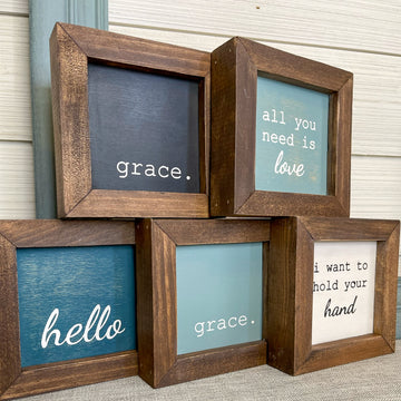 small framed signs