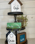 rustic tiered tray