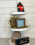 rustic tiered tray