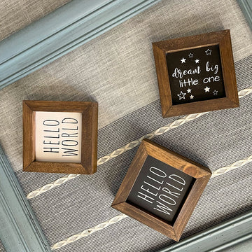 small framed children's signs