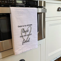 dish towel: assorted food and love sayings