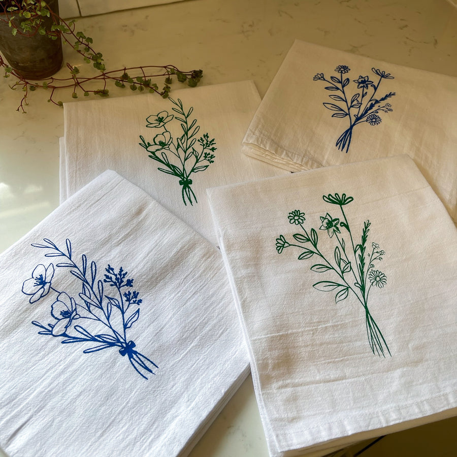 dish towel: flowers