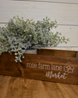 rustic brick-mold inspired wood box